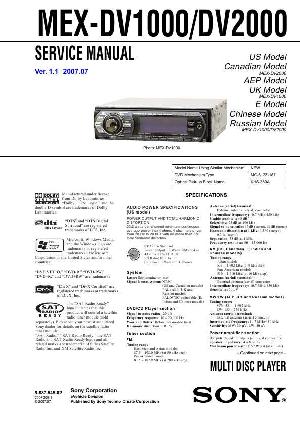 Сервисная инструкция Sony MEX-DV1000, MEX-DV2000 ― Manual-Shop.ru