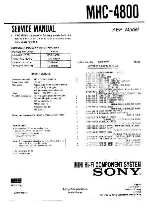 Сервисная инструкция Sony MHC-4800 ― Manual-Shop.ru