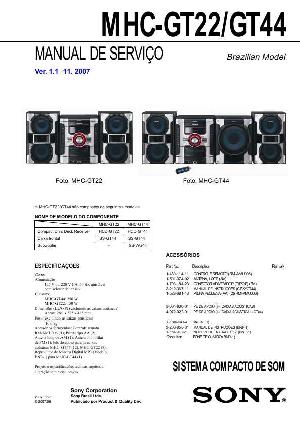 Сервисная инструкция Sony MHC-GT22, MHC-GT44  ― Manual-Shop.ru