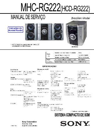 Сервисная инструкция Sony MHC-RG222  ― Manual-Shop.ru