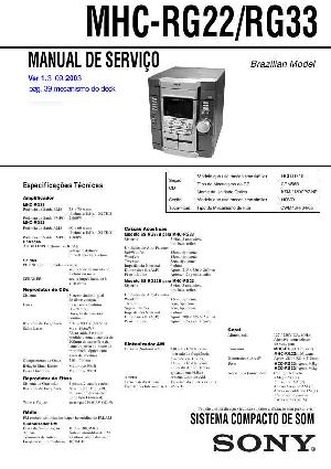 Сервисная инструкция Sony MHC-RG22, MHC-RG33  ― Manual-Shop.ru