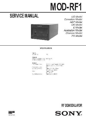 Сервисная инструкция Sony MOD-RF1 ― Manual-Shop.ru
