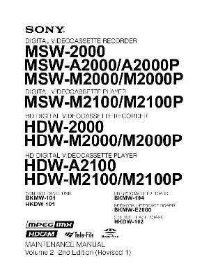 Сервисная инструкция Sony MSW-2000, MSW-A2000P, MSW-M2000P, volume 2 ― Manual-Shop.ru