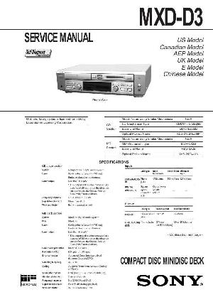 Сервисная инструкция Sony MXD-D3 ― Manual-Shop.ru