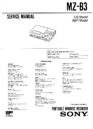 Сервисная инструкция Sony MZ-B3  ― Manual-Shop.ru