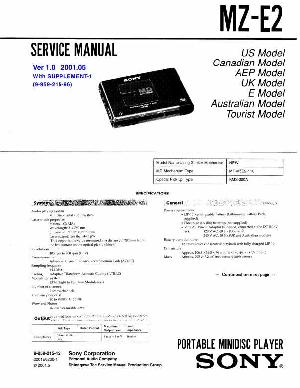 Сервисная инструкция Sony MZ-E2 ― Manual-Shop.ru