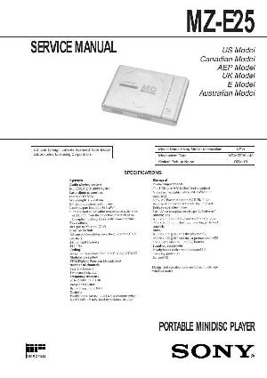 Сервисная инструкция Sony MZ-E25 ― Manual-Shop.ru