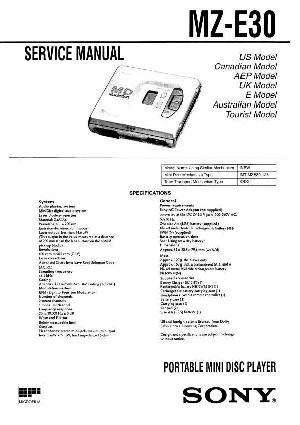 Сервисная инструкция Sony MZ-E30 ― Manual-Shop.ru