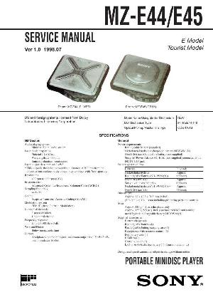 Сервисная инструкция Sony MZ-E44, MZ-E45 ― Manual-Shop.ru