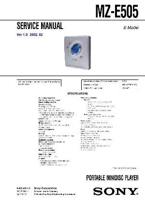 Сервисная инструкция Sony MZ-E505 ― Manual-Shop.ru