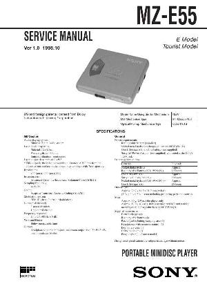 Сервисная инструкция Sony MZ-E55 ― Manual-Shop.ru