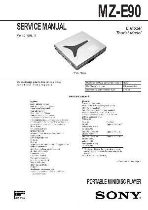 Сервисная инструкция Sony MZ-E90 ― Manual-Shop.ru