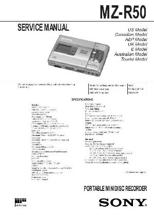 Сервисная инструкция Sony MZ-R50 ― Manual-Shop.ru