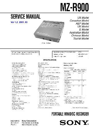 Сервисная инструкция Sony MZ-R900 ― Manual-Shop.ru