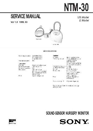 Сервисная инструкция Sony NTM-30 ― Manual-Shop.ru
