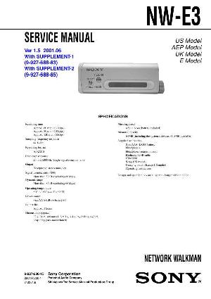 Сервисная инструкция Sony NW-E3 ― Manual-Shop.ru