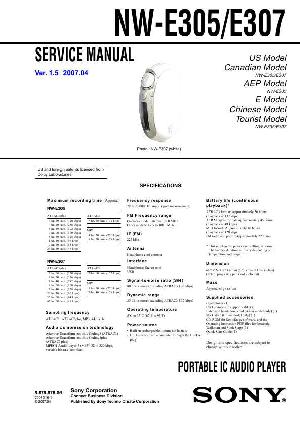 Сервисная инструкция Sony NW-E305, NW-E307  ― Manual-Shop.ru