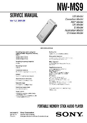 Сервисная инструкция Sony NW-MS9  ― Manual-Shop.ru