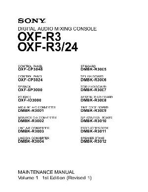 Сервисная инструкция Sony OXF-R3, VOL.1 ― Manual-Shop.ru