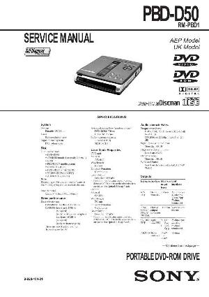 Сервисная инструкция Sony PBD-D50 ― Manual-Shop.ru
