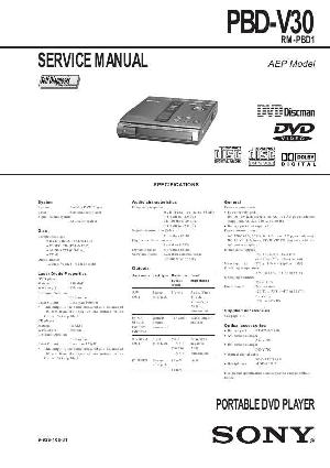 Сервисная инструкция Sony PBD-V30 ― Manual-Shop.ru