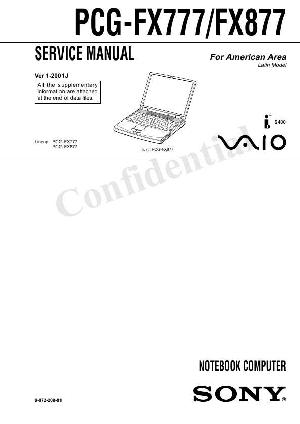 Сервисная инструкция Sony PCG-FX777, PCG-FX778  ― Manual-Shop.ru