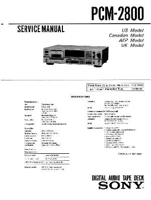 Сервисная инструкция Sony PCM-2800  ― Manual-Shop.ru