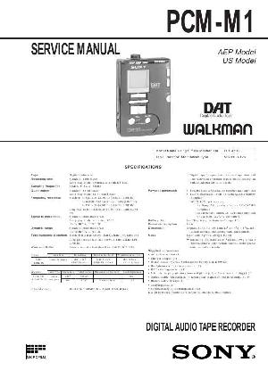 Сервисная инструкция Sony PCM-M1 ― Manual-Shop.ru