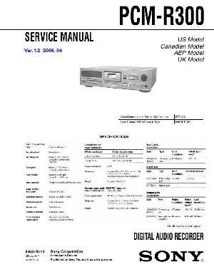 Сервисная инструкция Sony PCM-R300 ― Manual-Shop.ru