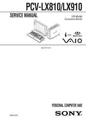 Сервисная инструкция Sony PCV-LX810, PCV-LX910 ― Manual-Shop.ru