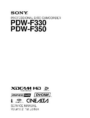 Сервисная инструкция Sony PDW-F330, PDW-F350 VOL.2 ― Manual-Shop.ru