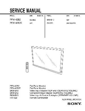 Сервисная инструкция Sony PFM-42B2E ― Manual-Shop.ru