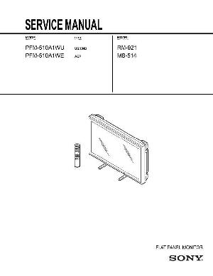 Сервисная инструкция Sony PFM-510A1WE, PFM-510A1WU ― Manual-Shop.ru