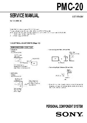 Сервисная инструкция Sony PMC-20 ― Manual-Shop.ru