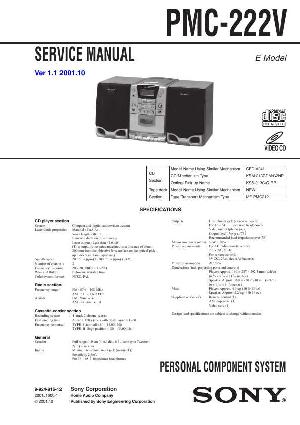 Сервисная инструкция Sony PMC-222V ― Manual-Shop.ru