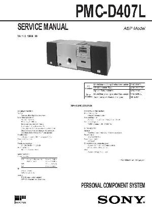 Сервисная инструкция Sony PMC-D407L ― Manual-Shop.ru