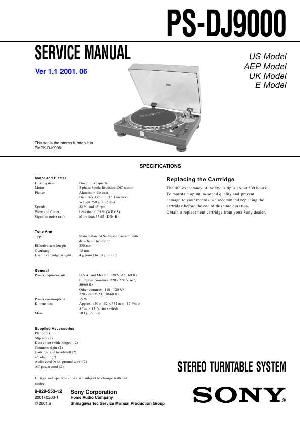 Сервисная инструкция Sony PS-DJ9000 ― Manual-Shop.ru