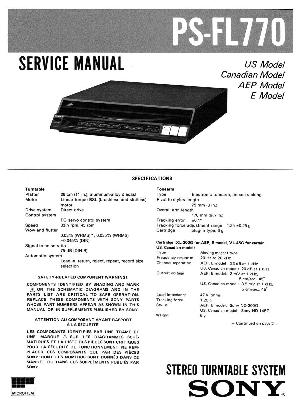 Сервисная инструкция Sony PS-FL770 ― Manual-Shop.ru