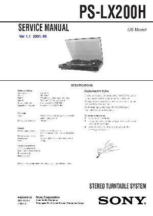 Сервисная инструкция Sony PS-LX200H ― Manual-Shop.ru
