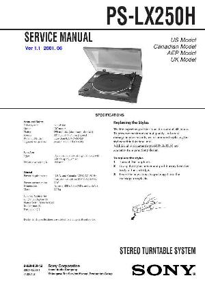 Сервисная инструкция Sony PS-LX250H ― Manual-Shop.ru