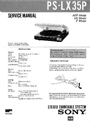 Сервисная инструкция Sony PS-LX35P ― Manual-Shop.ru