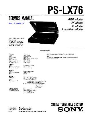 Сервисная инструкция Sony PS-LX76  ― Manual-Shop.ru