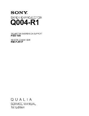 Сервисная инструкция Sony Q004-R1 ― Manual-Shop.ru
