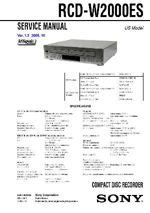 Сервисная инструкция Sony RCD-W2000ES ― Manual-Shop.ru