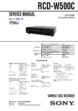 Сервисная инструкция Sony RCD-W500C ― Manual-Shop.ru