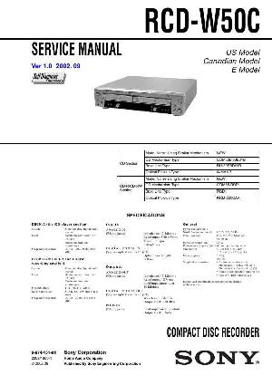Сервисная инструкция Sony RCD-W50C ― Manual-Shop.ru