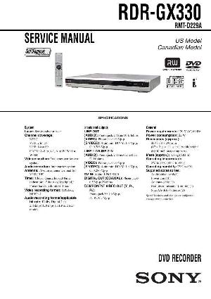 Сервисная инструкция Sony RDR-GX330 ― Manual-Shop.ru