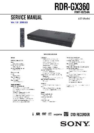 Сервисная инструкция Sony RDR-GX360 ― Manual-Shop.ru