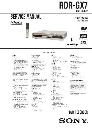 Сервисная инструкция Sony RDR-GX7 ― Manual-Shop.ru