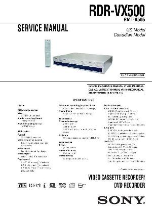 Сервисная инструкция Sony RDR-VX500 ― Manual-Shop.ru